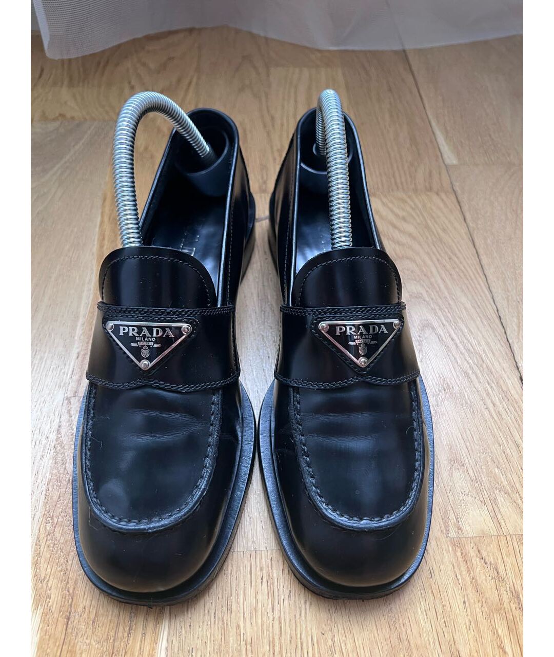 PRADA Черные кожаные лоферы, фото 5