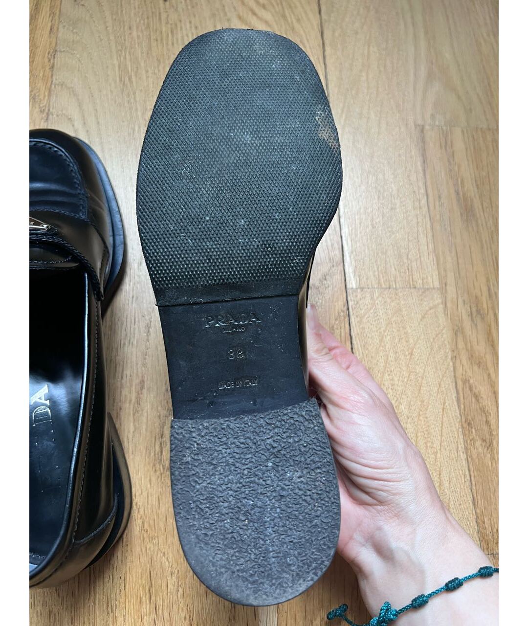 PRADA Черные кожаные лоферы, фото 6