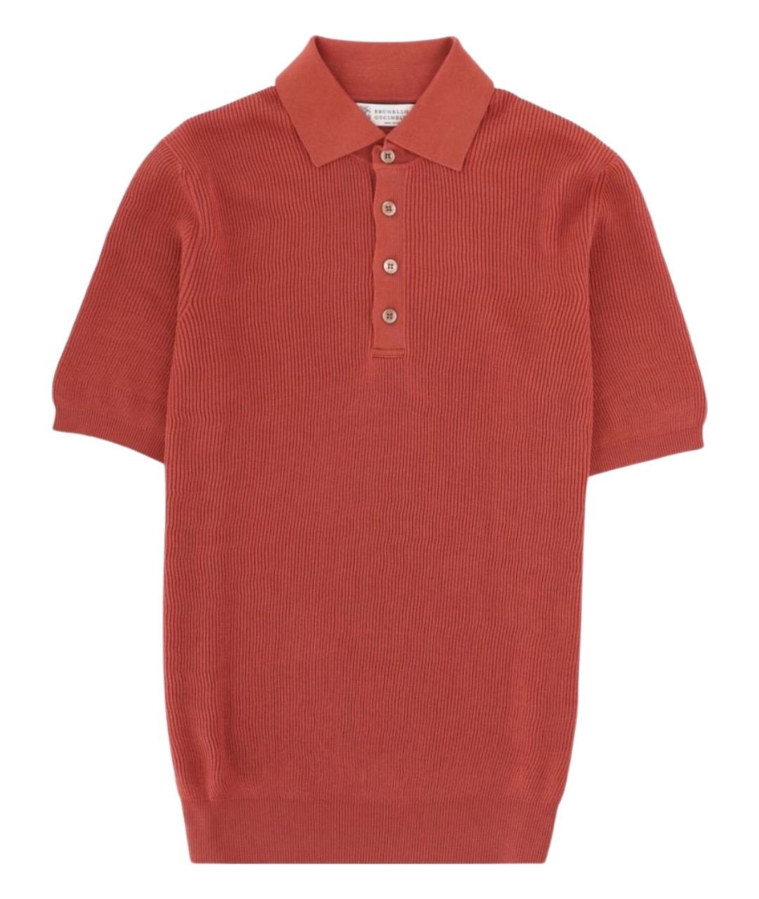 BRUNELLO CUCINELLI Красное поло с коротким рукавом, фото 1