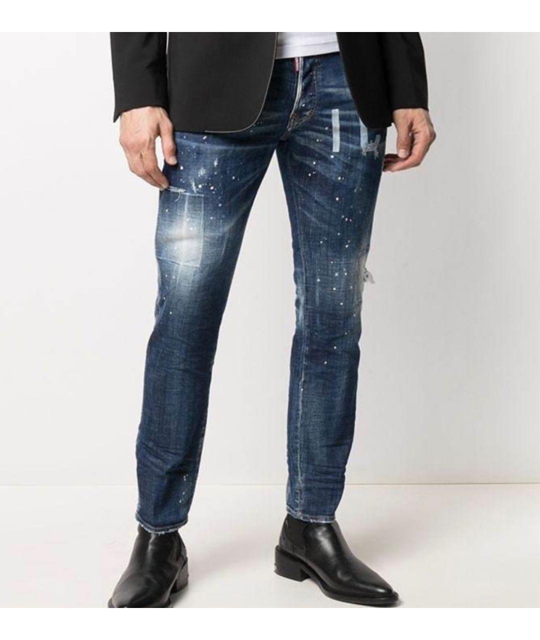 DSQUARED2 Синие хлопковые джинсы скинни, фото 2