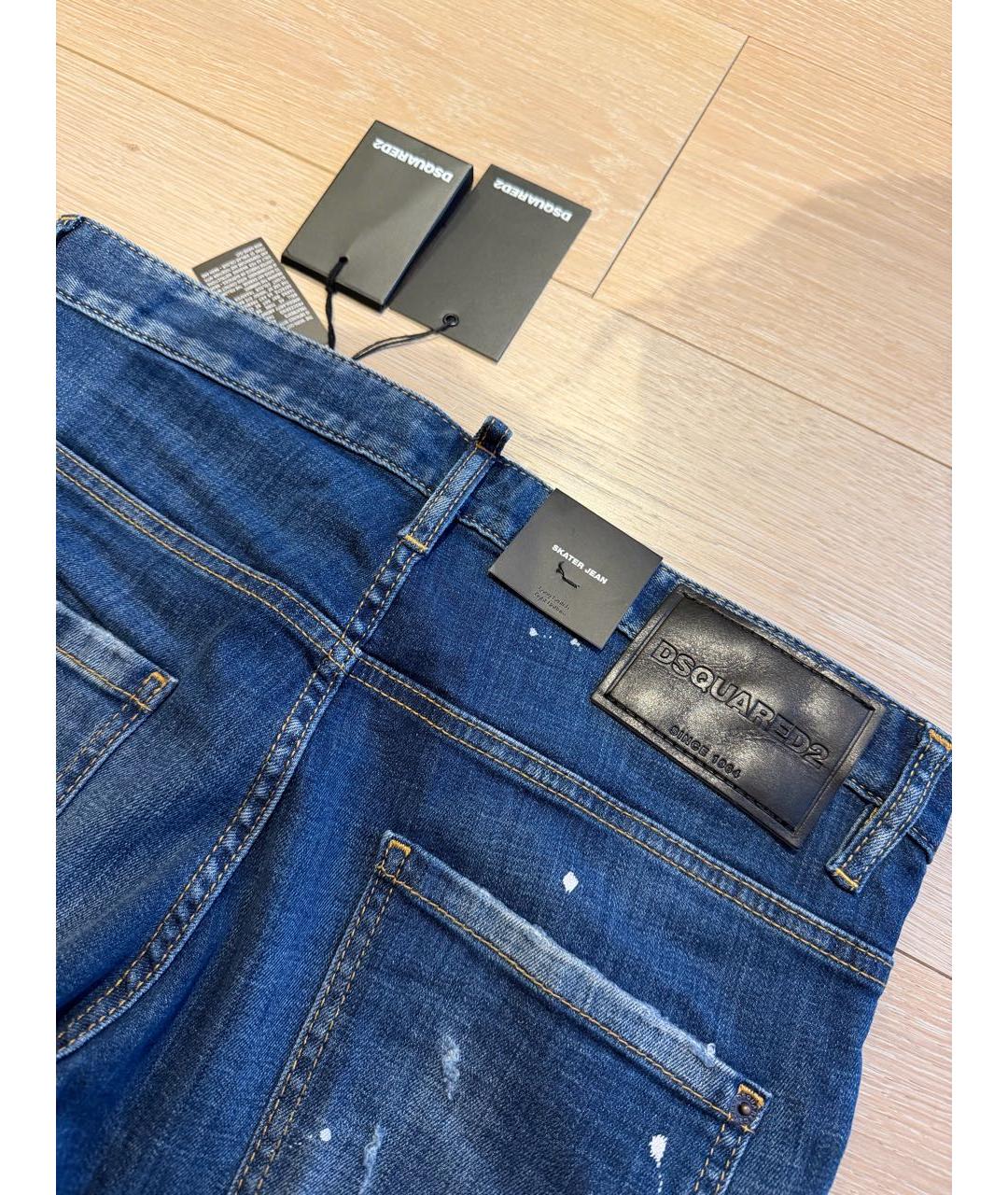 DSQUARED2 Синие хлопковые джинсы скинни, фото 7