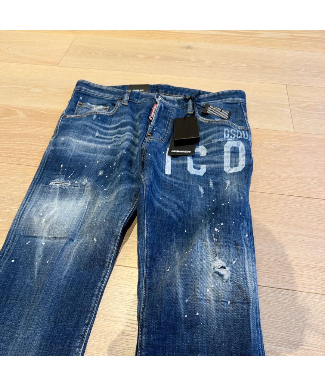 DSQUARED2 Синие хлопковые джинсы скинни, фото 5