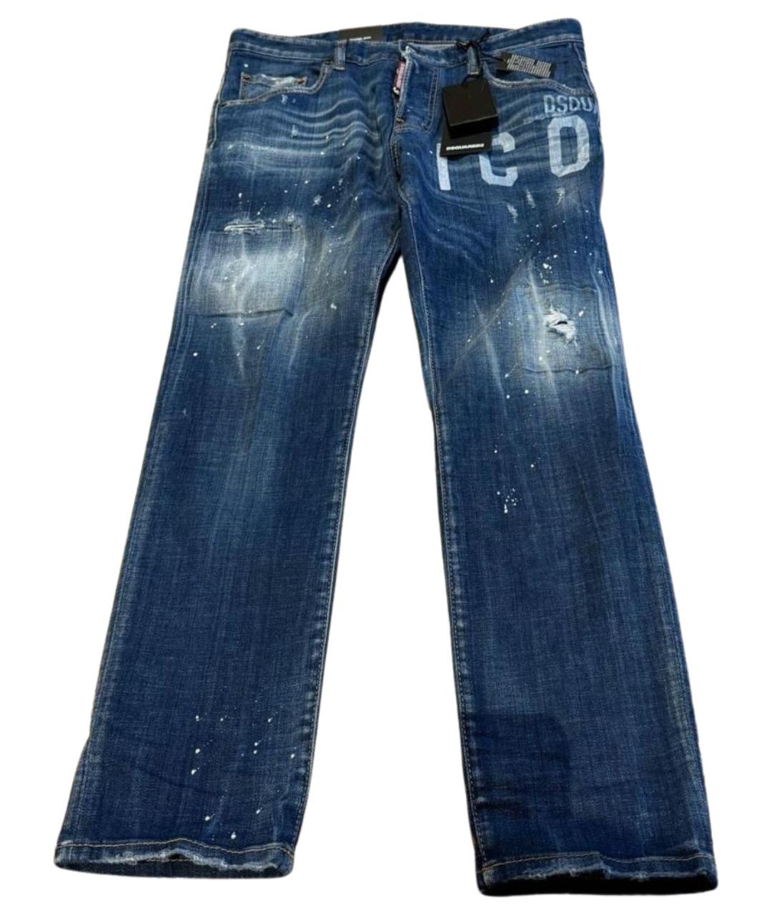 DSQUARED2 Синие хлопковые джинсы скинни, фото 1