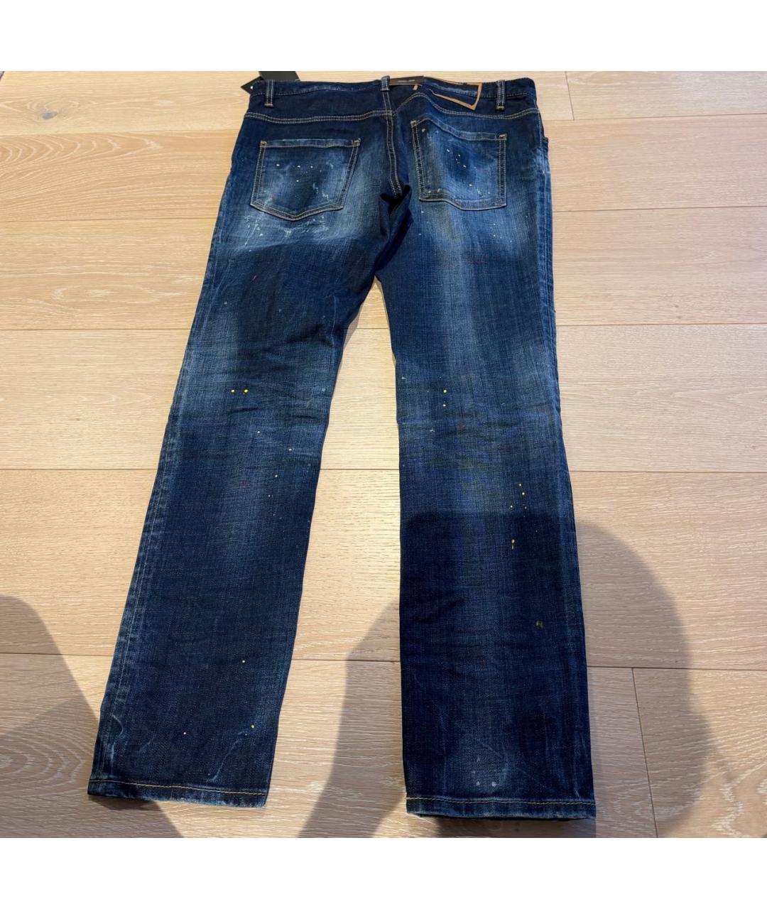 DSQUARED2 Темно-синие хлопковые джинсы скинни, фото 4