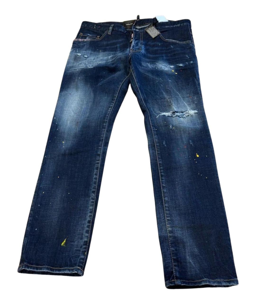 DSQUARED2 Темно-синие хлопковые джинсы скинни, фото 1