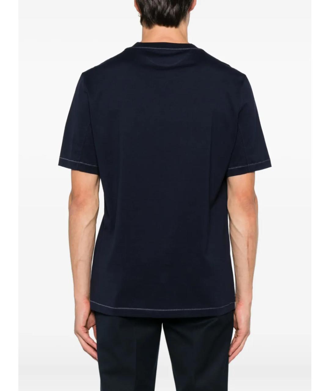 BRUNELLO CUCINELLI Черная хлопковая футболка, фото 3