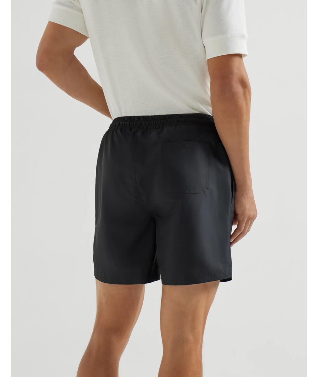 BRUNELLO CUCINELLI Черные полиэстеровые плавки, фото 3