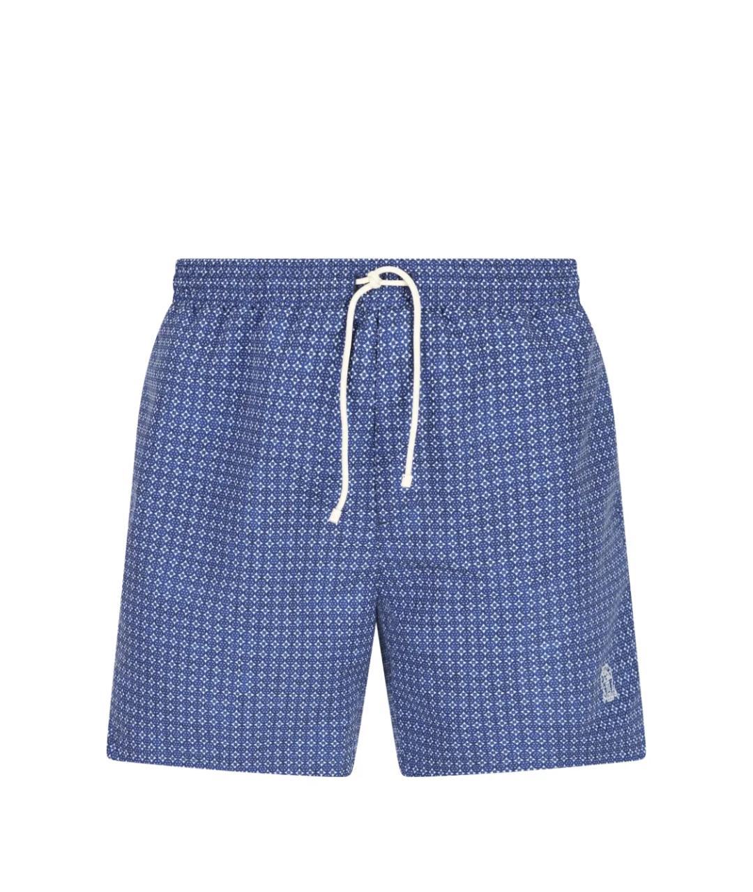 BRUNELLO CUCINELLI Синие полиэстеровые плавки, фото 1