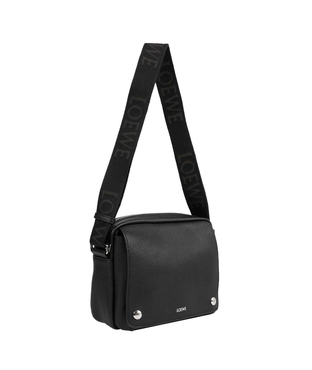 LOEWE Черная кожаная сумка на плечо, фото 2
