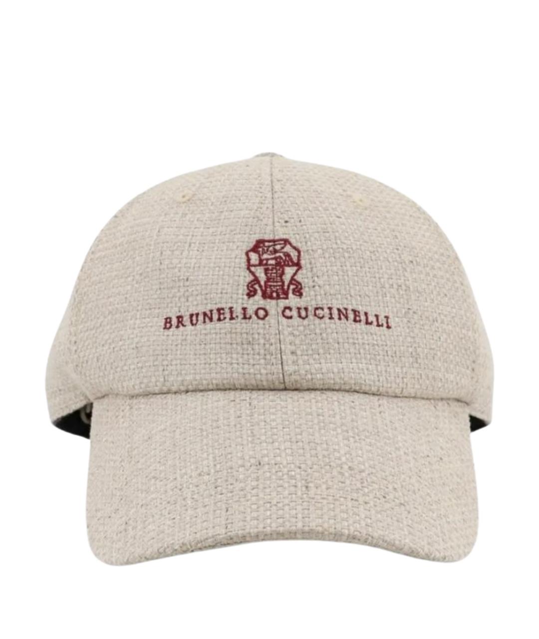 BRUNELLO CUCINELLI Бежевая кепка/бейсболка, фото 1