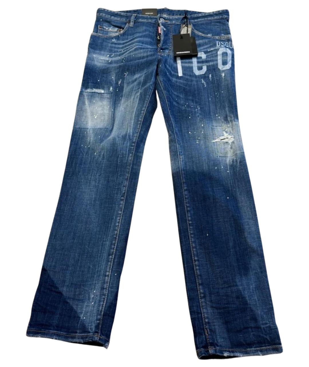 DSQUARED2 Синие хлопковые джинсы скинни, фото 1