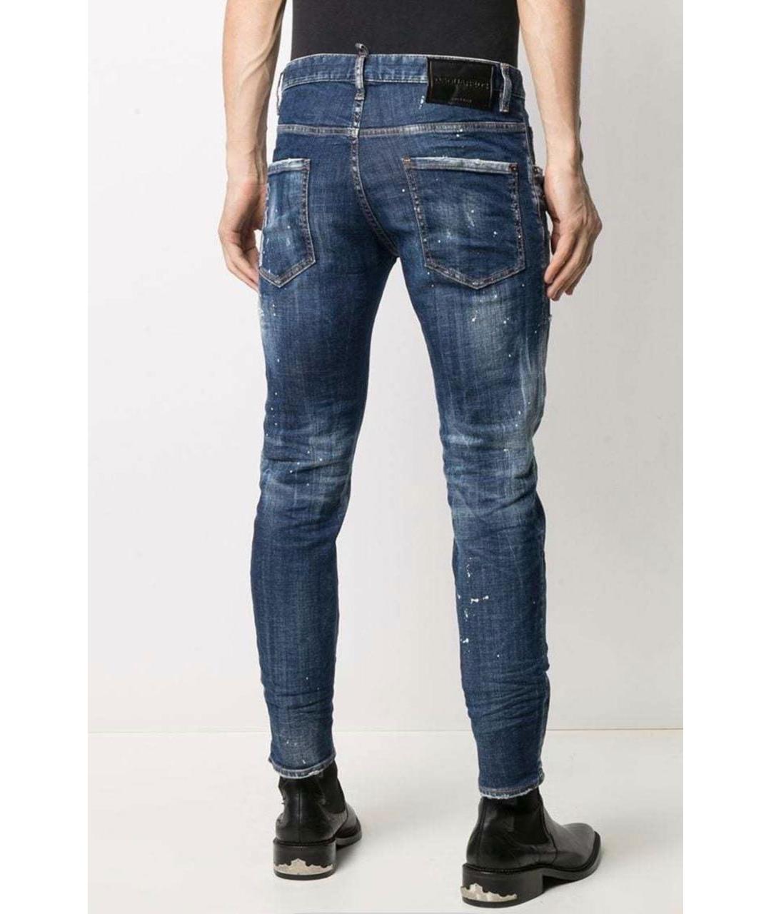 DSQUARED2 Синие хлопковые джинсы скинни, фото 6