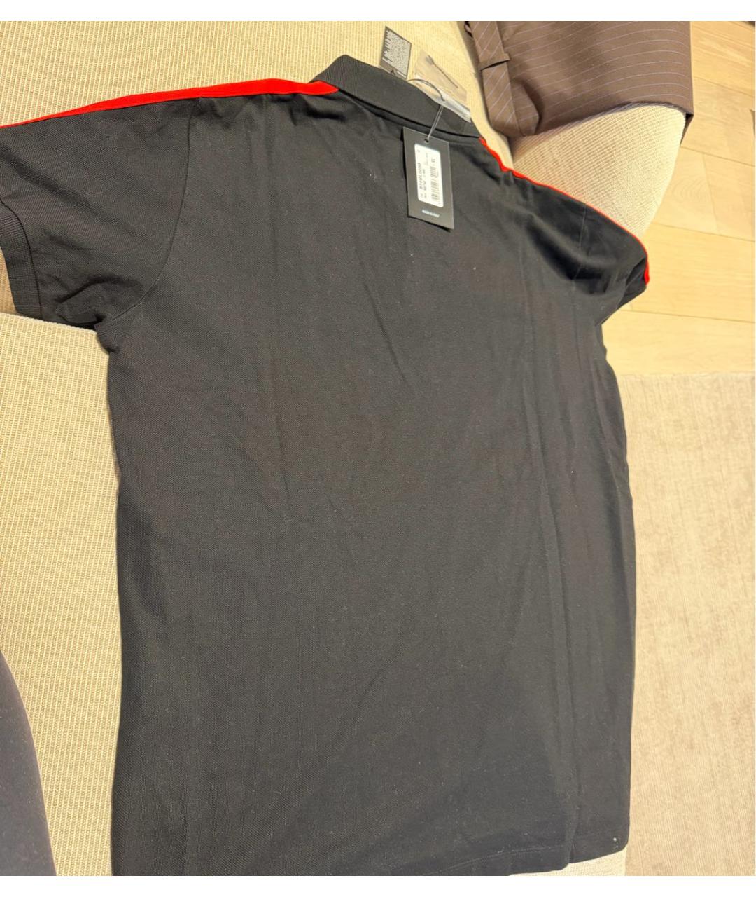 DSQUARED2 Черное хлопковое поло с коротким рукавом, фото 7