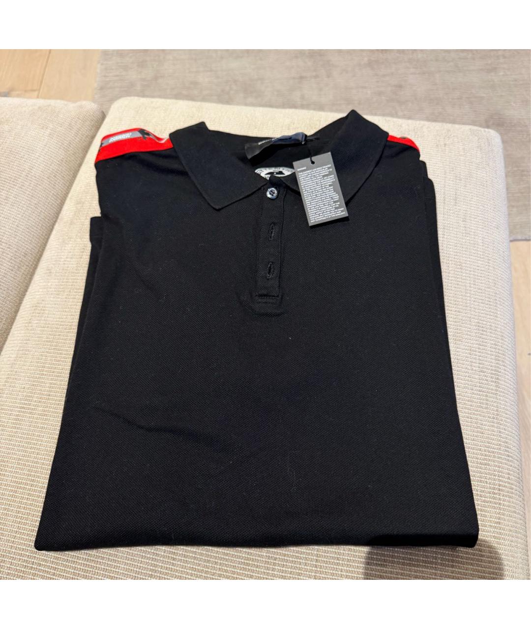 DSQUARED2 Черное хлопковое поло с коротким рукавом, фото 8