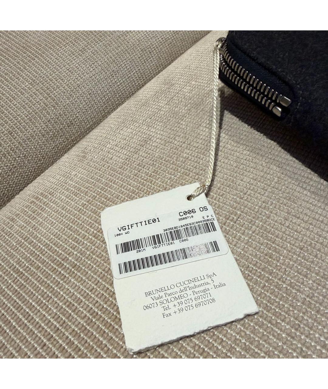 BRUNELLO CUCINELLI Антрацитовая барсетка, фото 3