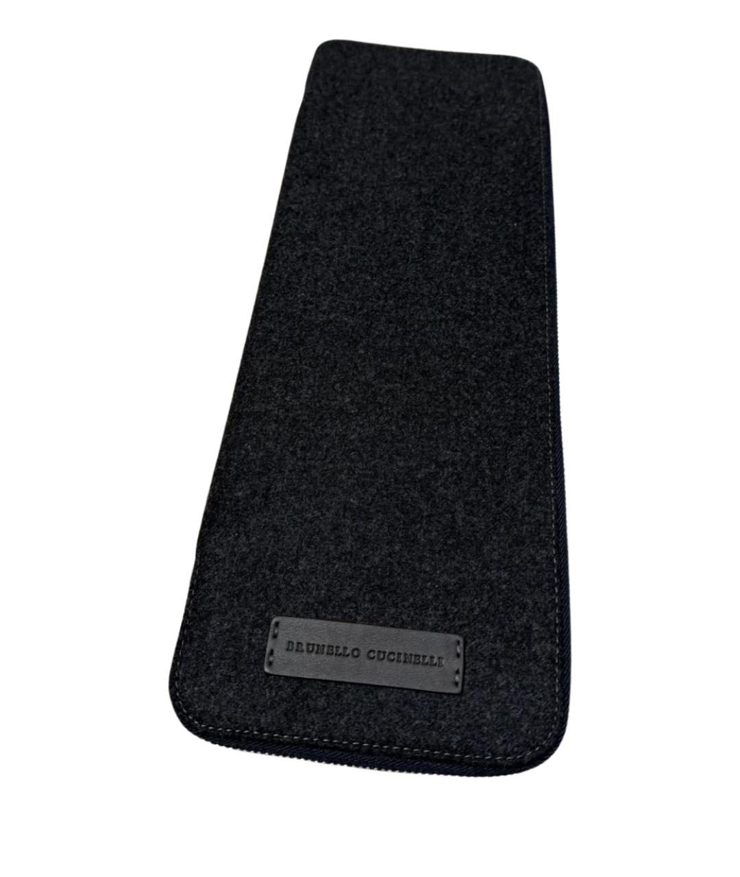 BRUNELLO CUCINELLI Антрацитовая барсетка, фото 1