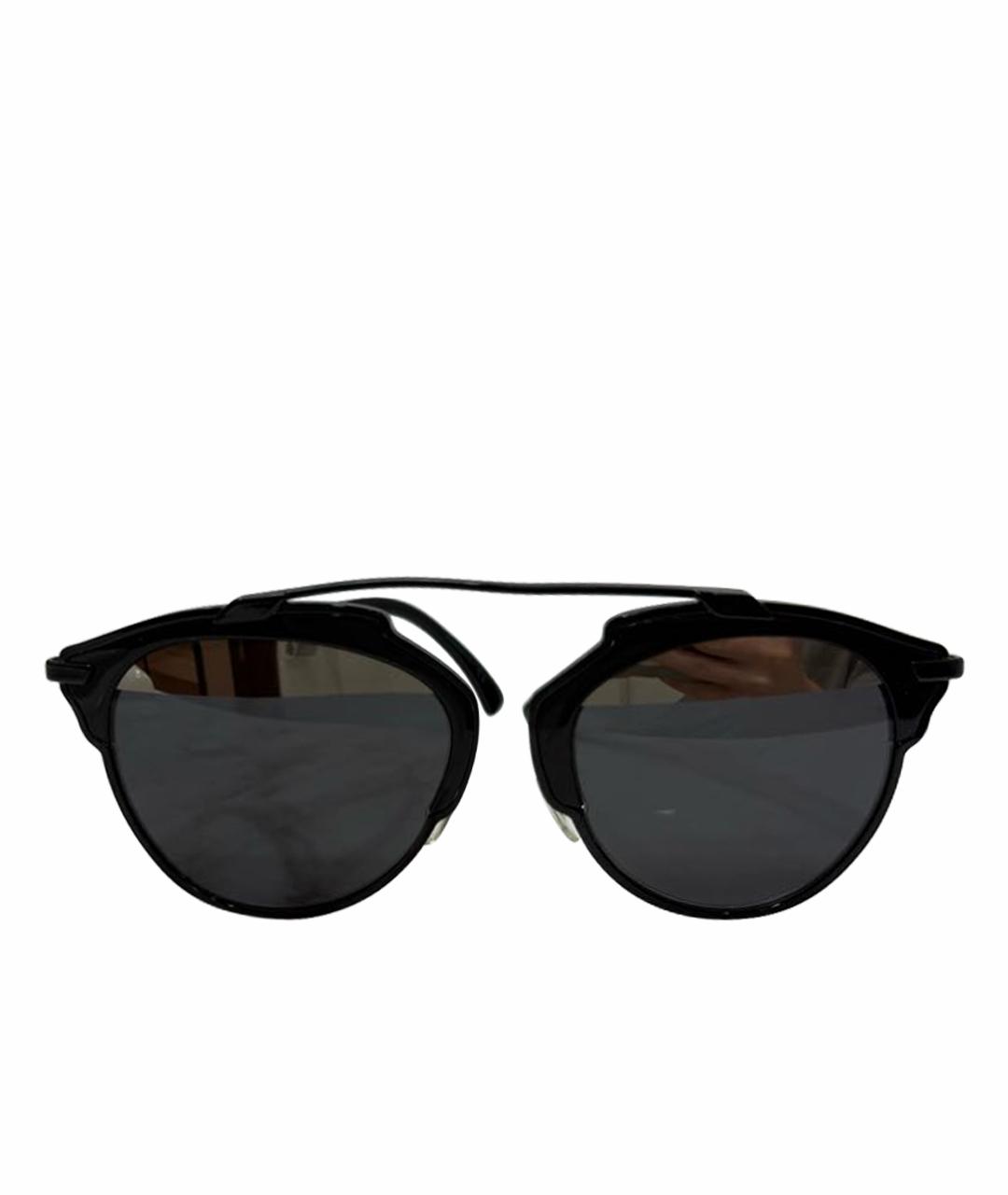 CHRISTIAN DIOR Черные металлические солнцезащитные очки, фото 10