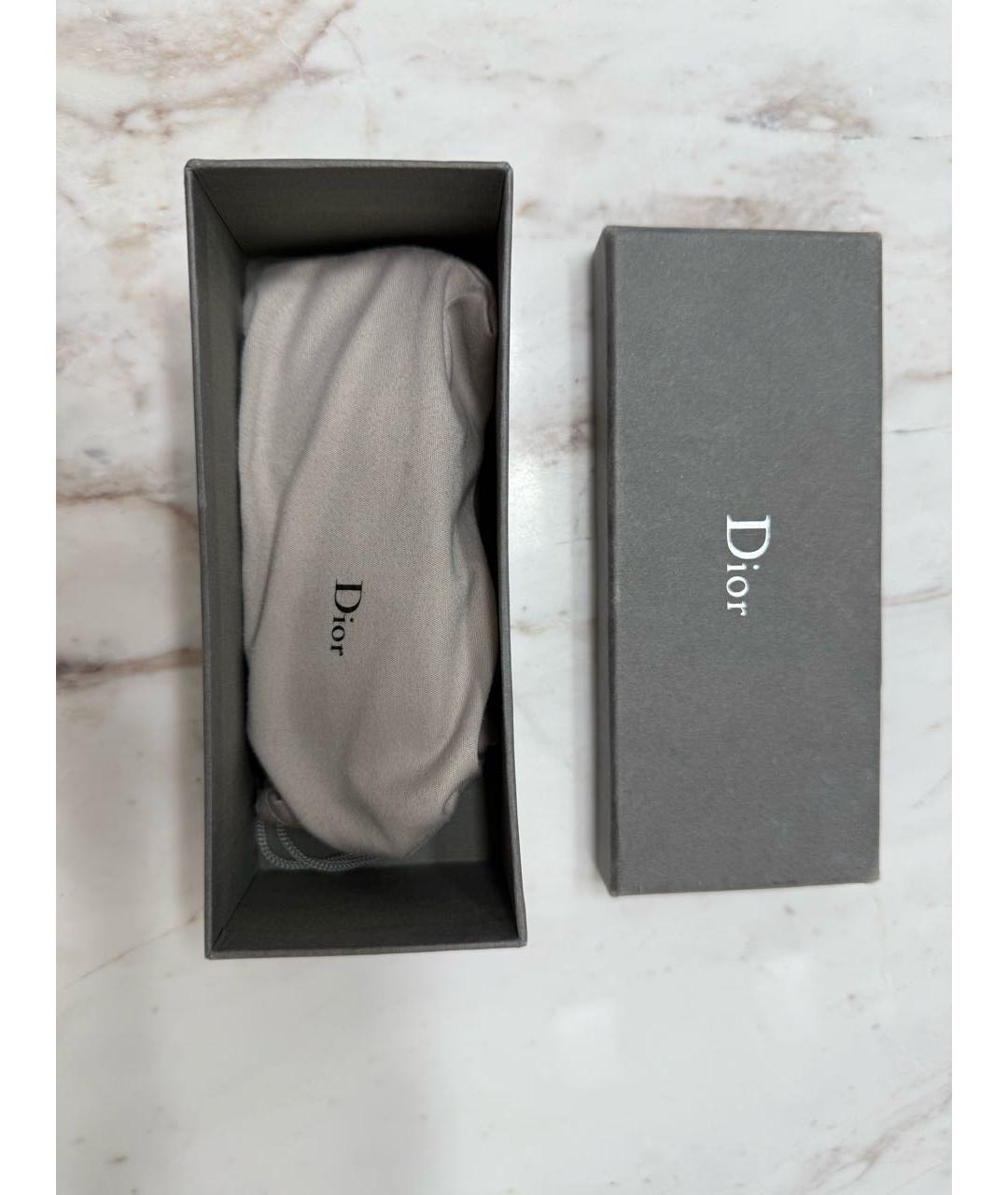 CHRISTIAN DIOR Черные металлические солнцезащитные очки, фото 8