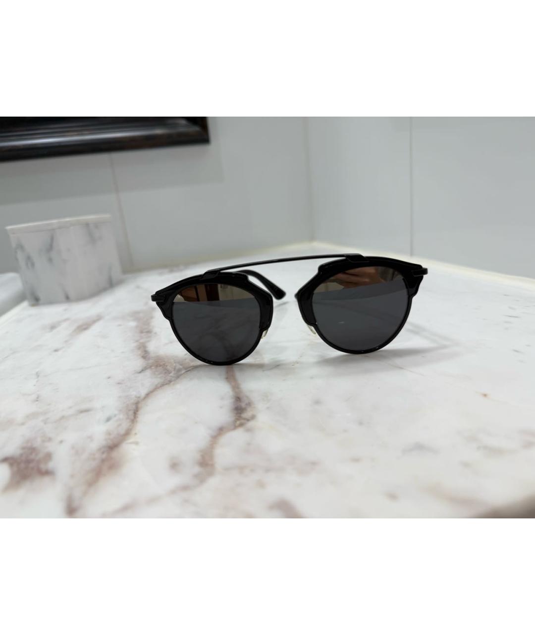 CHRISTIAN DIOR Черные металлические солнцезащитные очки, фото 9