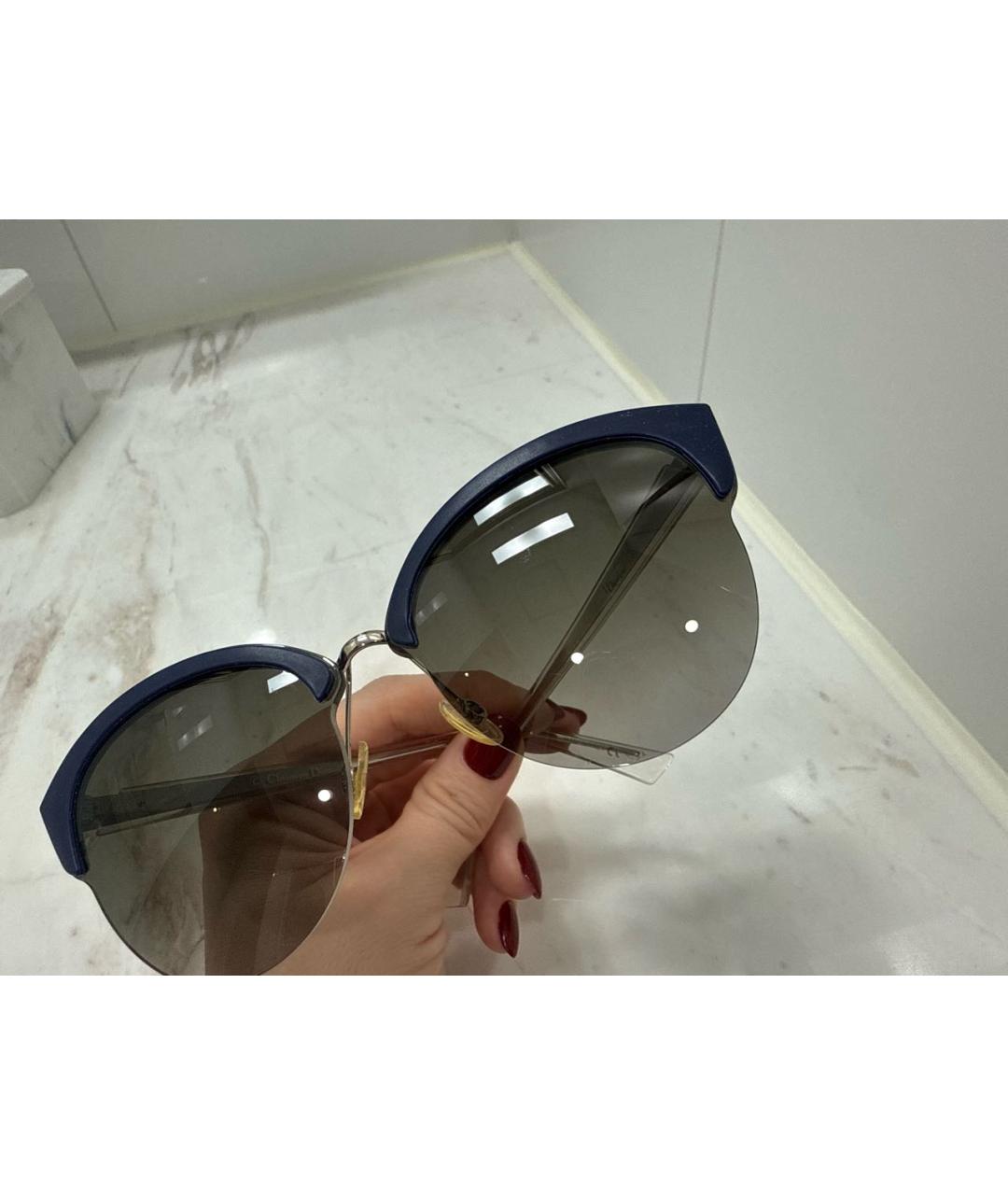 CHRISTIAN DIOR Синие пластиковые солнцезащитные очки, фото 7