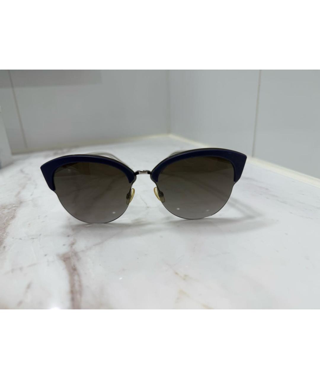 CHRISTIAN DIOR Синие пластиковые солнцезащитные очки, фото 9