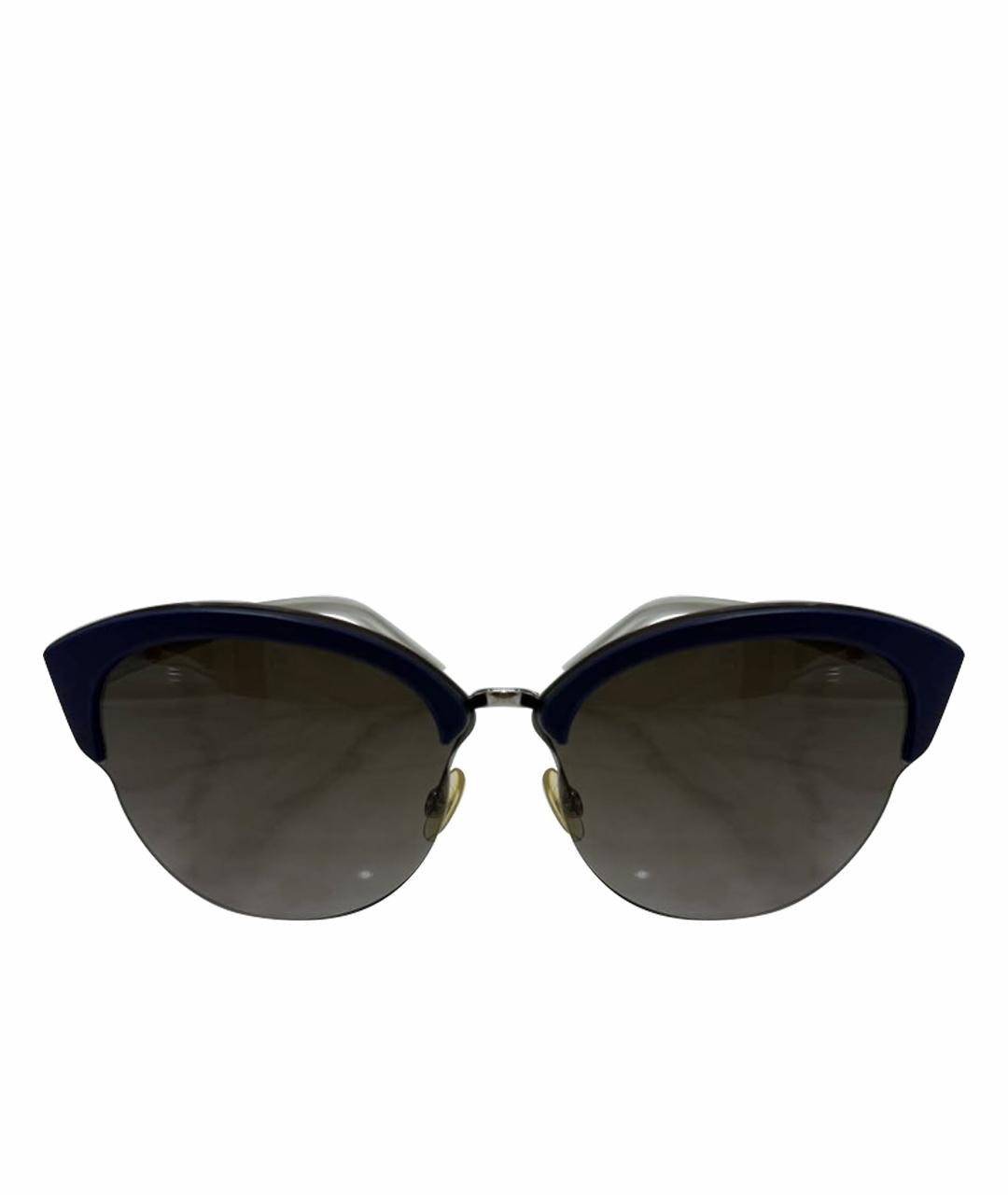 CHRISTIAN DIOR Синие пластиковые солнцезащитные очки, фото 1