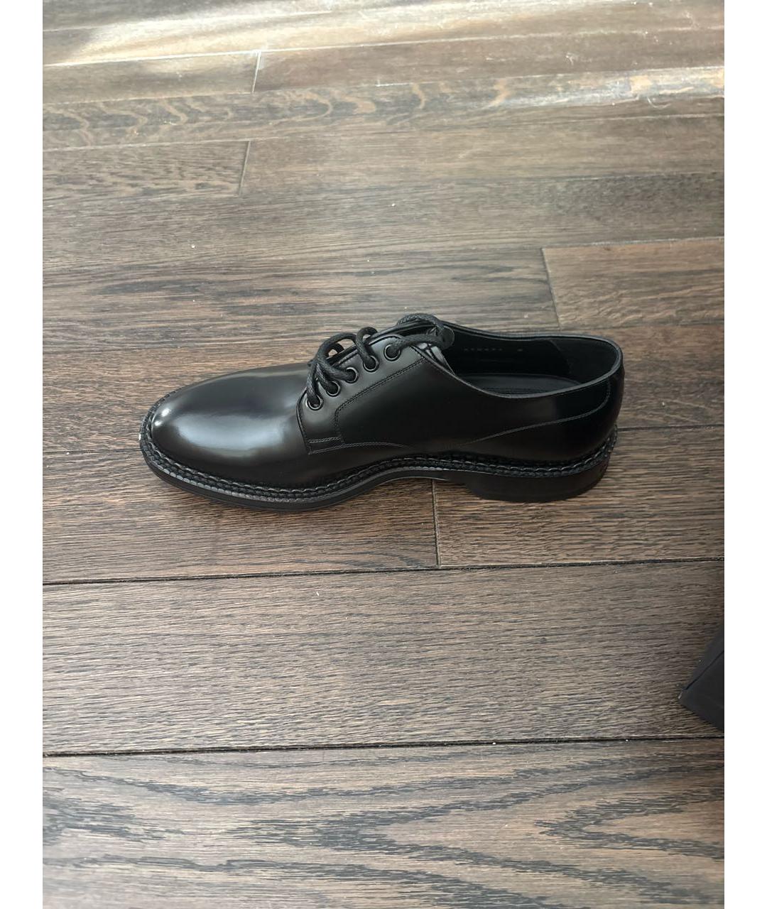 DOLCE&GABBANA Черные кожаные туфли, фото 7