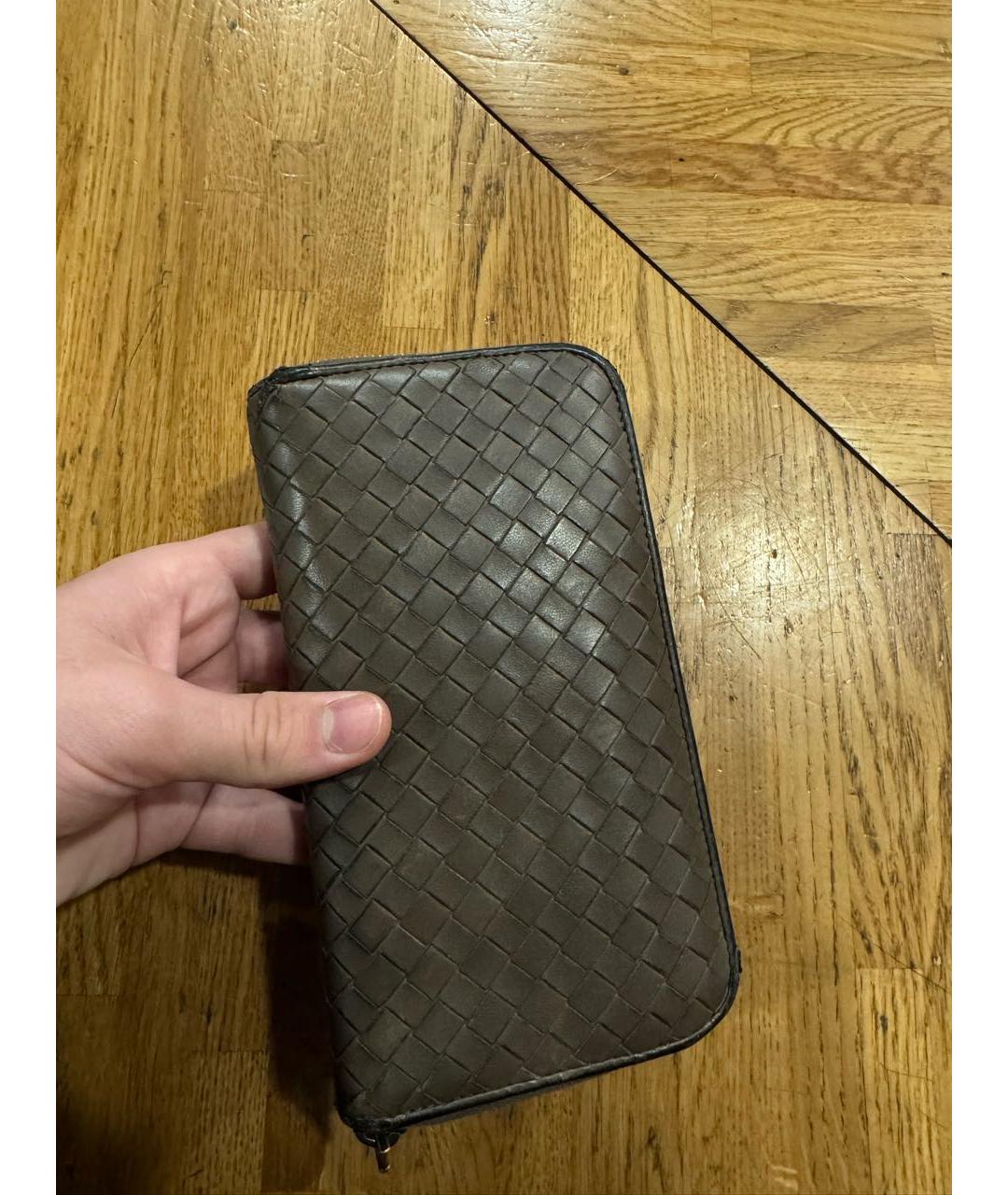 BOTTEGA VENETA Коричневый кошелек из искусственной кожи, фото 5