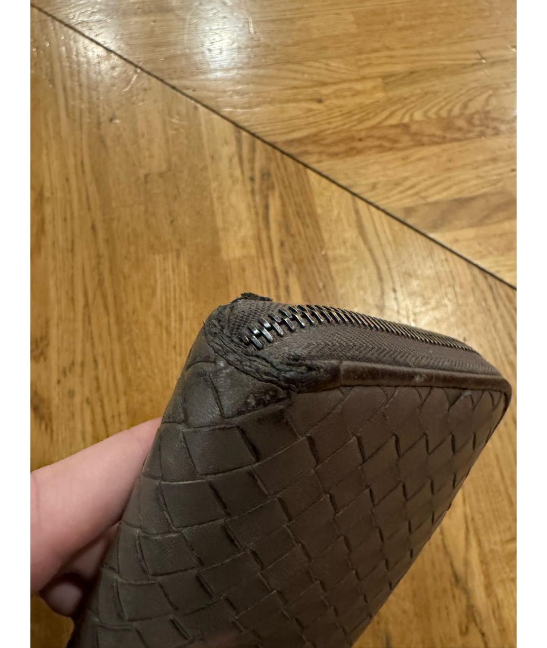 BOTTEGA VENETA Коричневый кошелек из искусственной кожи, фото 4