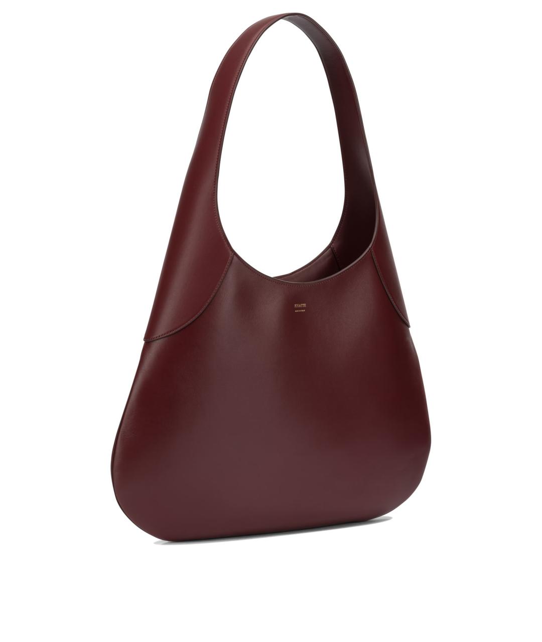 KHAITE Бордовая кожаная сумка через плечо, фото 2