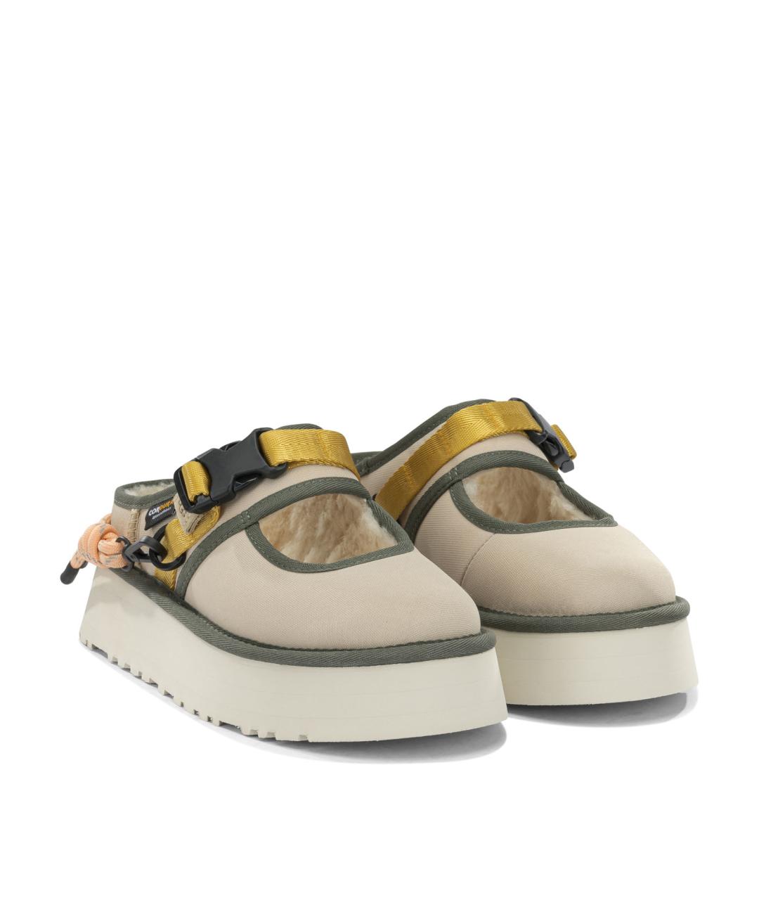 UGG AUSTRALIA Бежевые синтетические балетки, фото 2