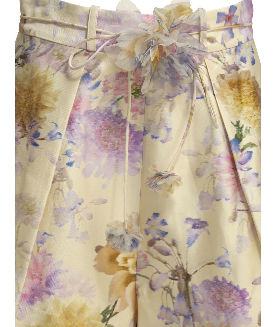 ZIMMERMANN Мульти шелковые шорты, фото 2