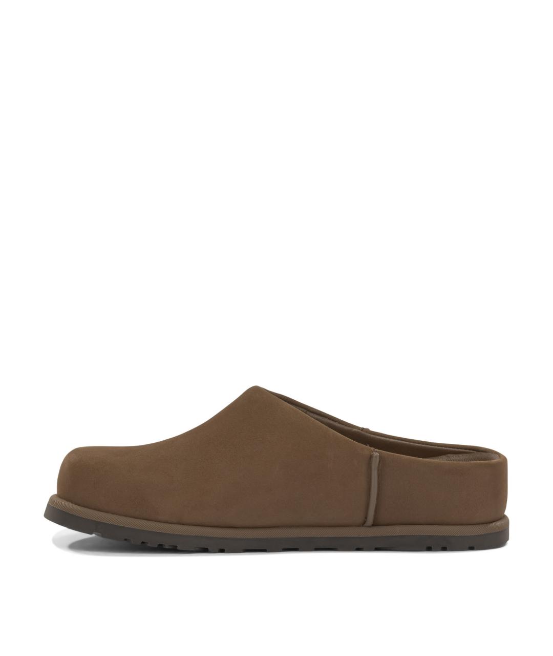 UGG AUSTRALIA Коричневые нубуковые мюли, фото 3