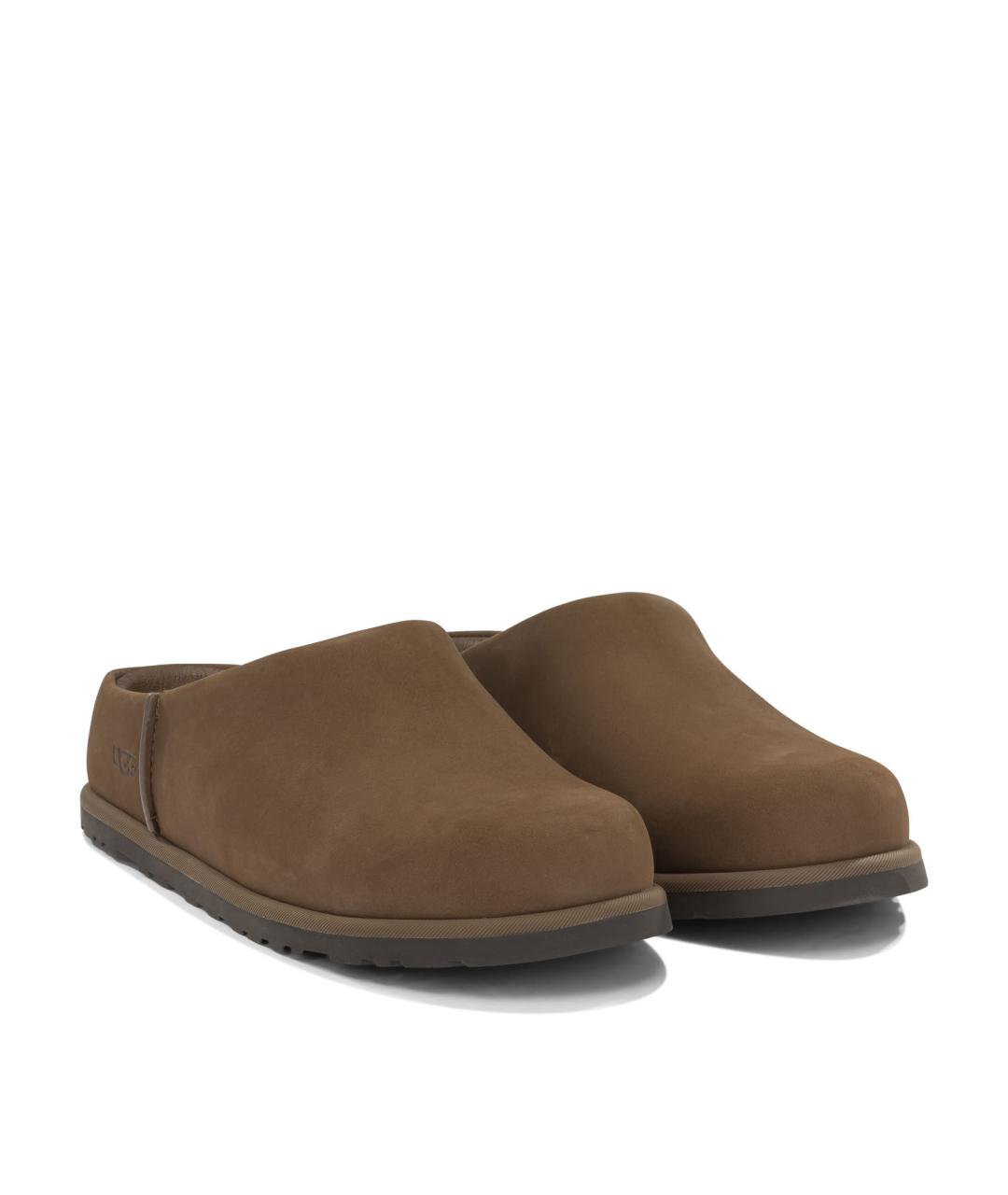 UGG AUSTRALIA Коричневые нубуковые мюли, фото 2