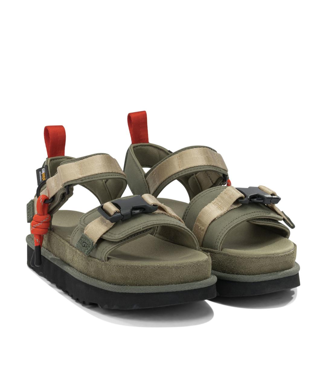 UGG AUSTRALIA Зеленые синтетические сандалии, фото 2