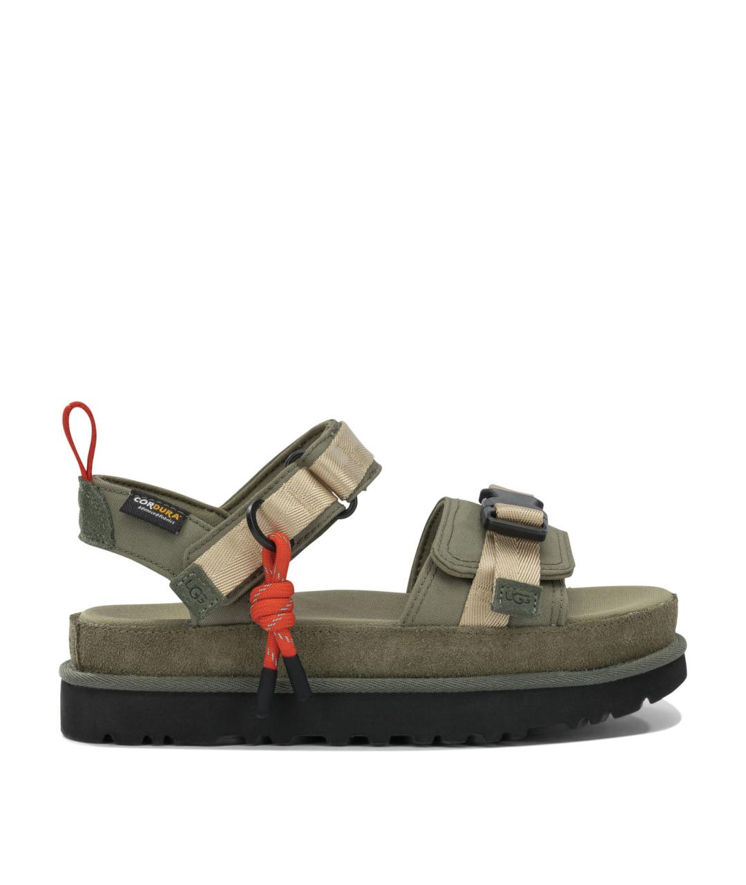 UGG AUSTRALIA Зеленые синтетические сандалии, фото 1