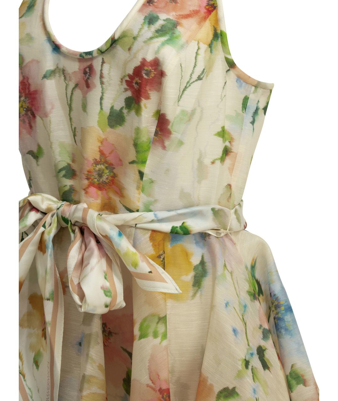 ZIMMERMANN Розовое льняное повседневное платье, фото 4