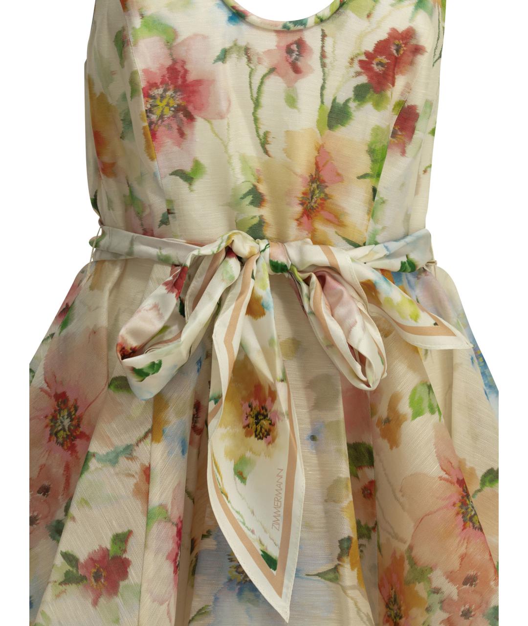 ZIMMERMANN Розовое льняное повседневное платье, фото 3