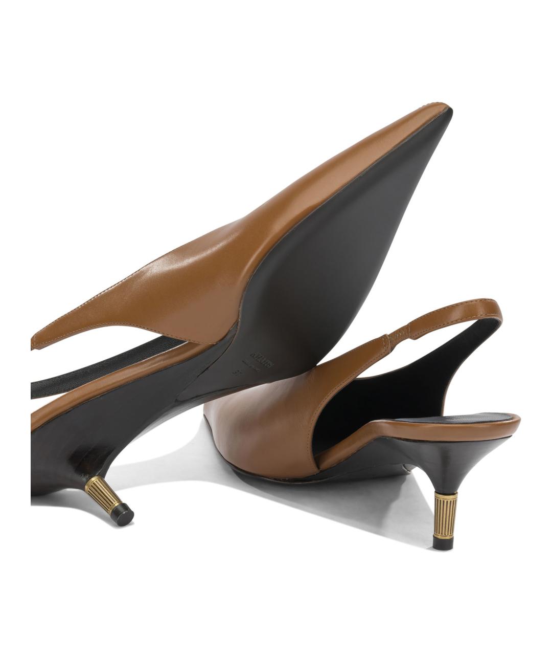 KHAITE Коричневые кожаные туфли, фото 5