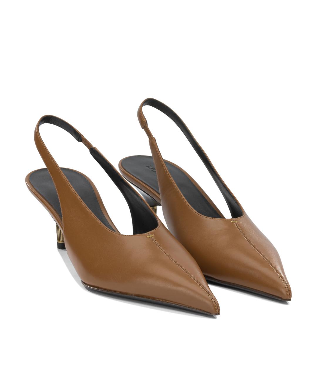 KHAITE Коричневые кожаные туфли, фото 2