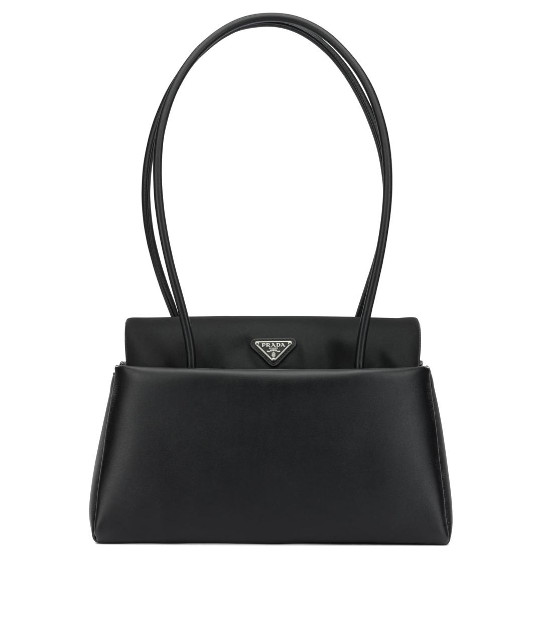 PRADA Черная кожаная сумка с короткими ручками, фото 1