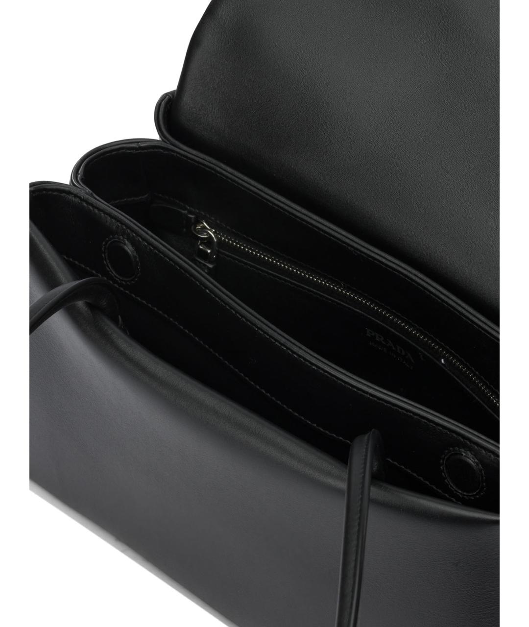 PRADA Черная кожаная сумка с короткими ручками, фото 5