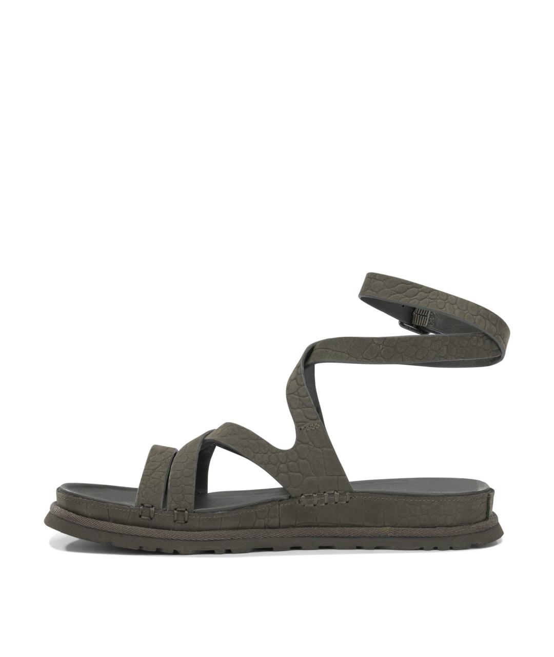 UGG AUSTRALIA Зеленые кожаные сандалии, фото 3