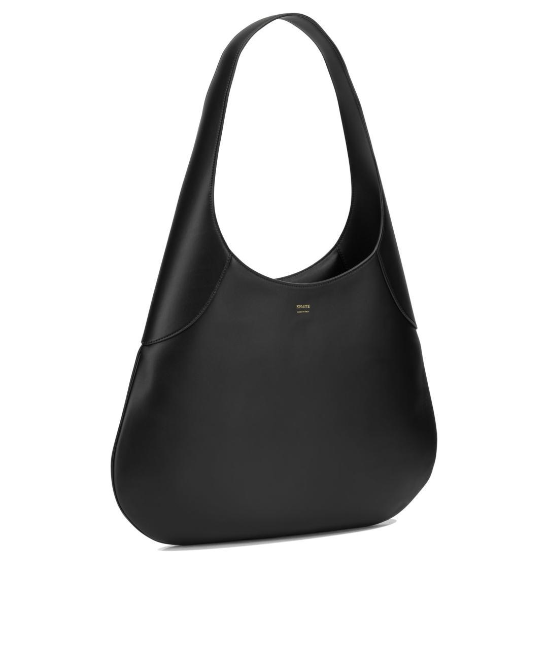 KHAITE Черная кожаная сумка через плечо, фото 2