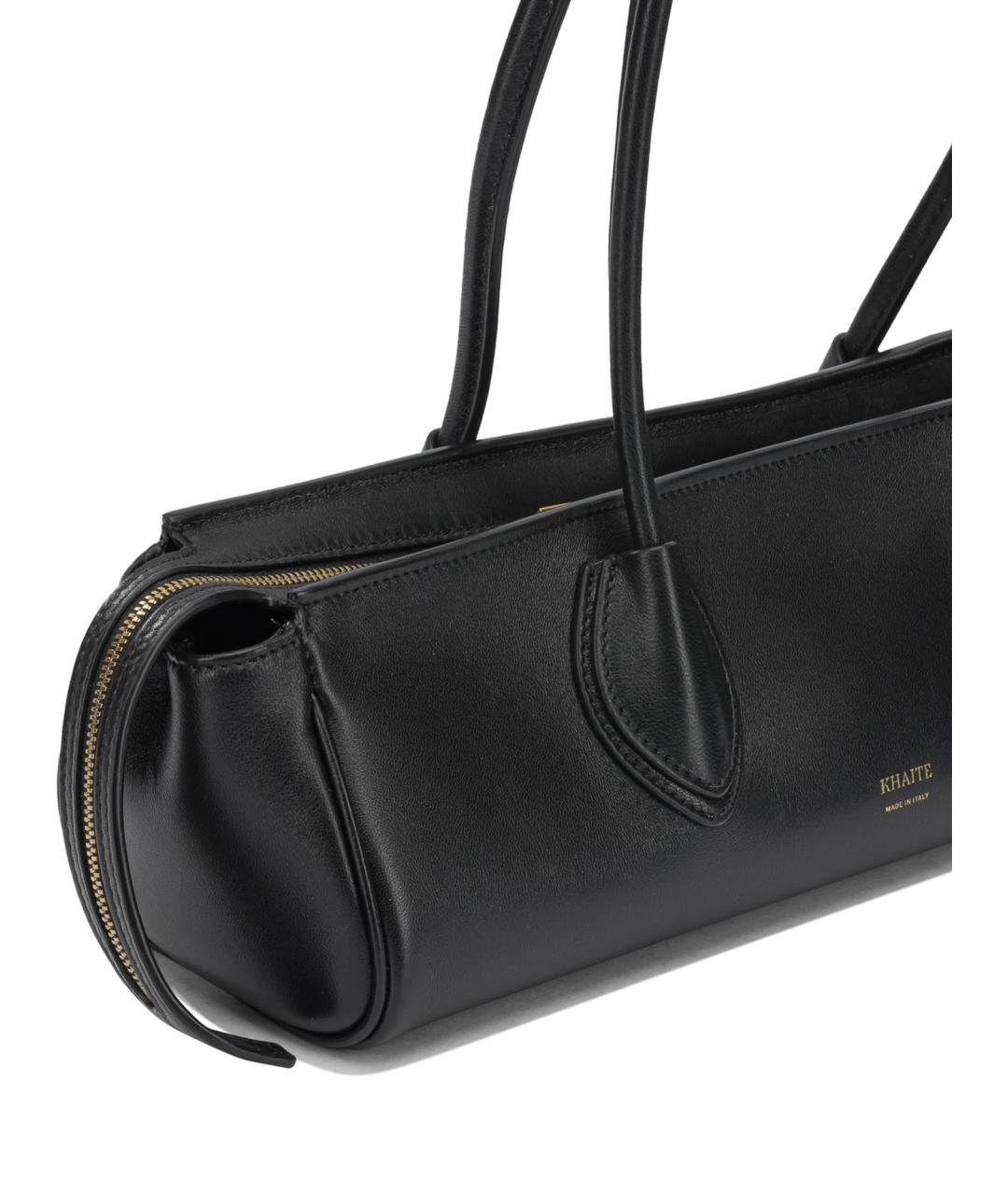 KHAITE Черная кожаная сумка через плечо, фото 4
