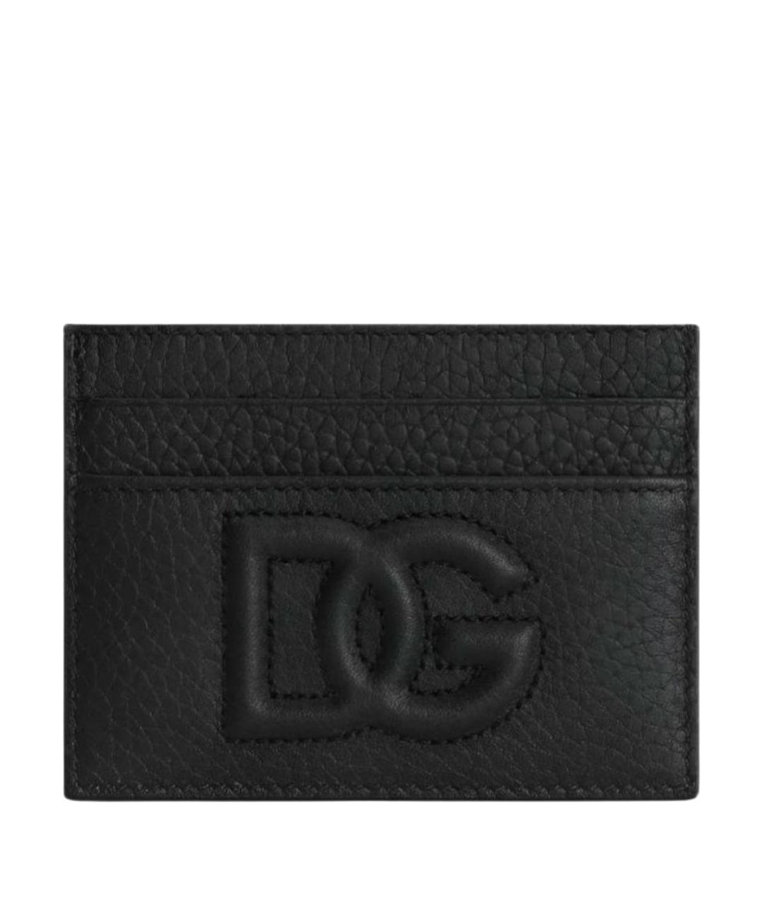 DOLCE&GABBANA Черный кожаный кардхолдер, фото 1