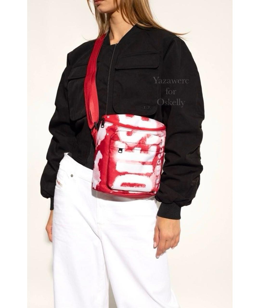 DIESEL Красная сумка через плечо, фото 3