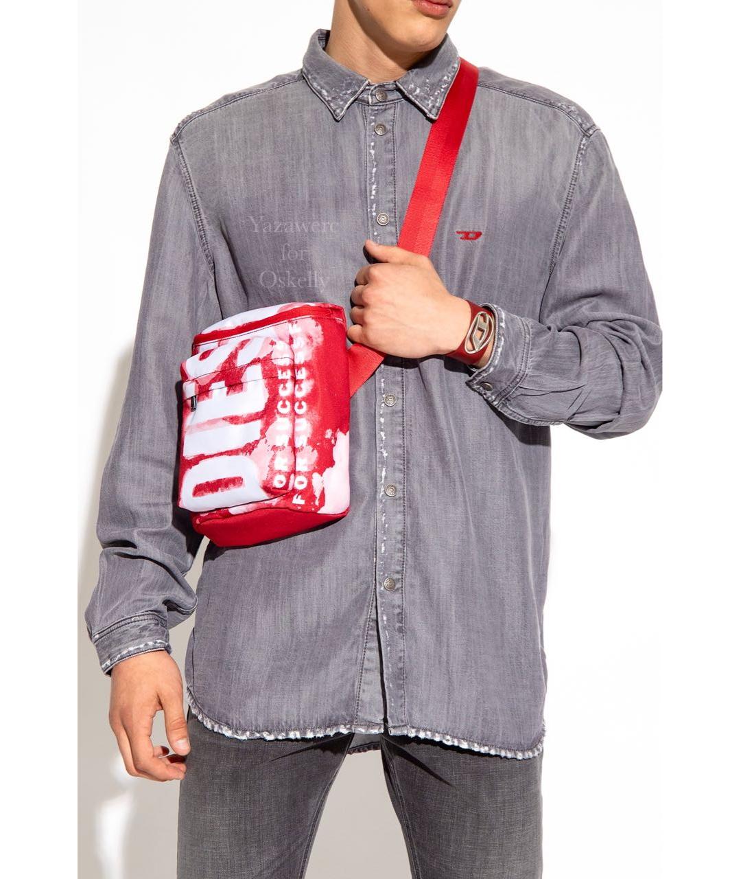 DIESEL Красная сумка на плечо, фото 2