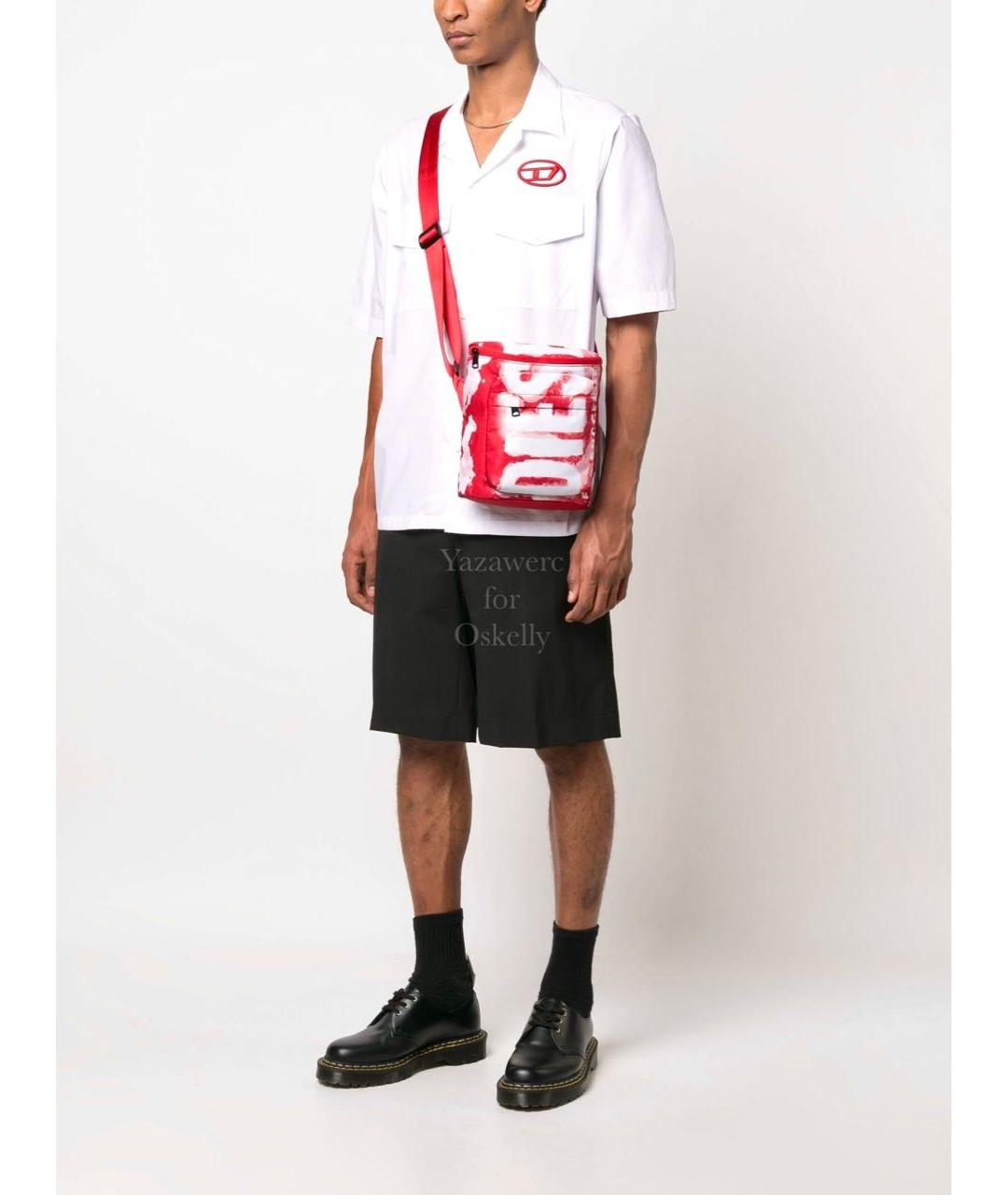 DIESEL Красная сумка на плечо, фото 3