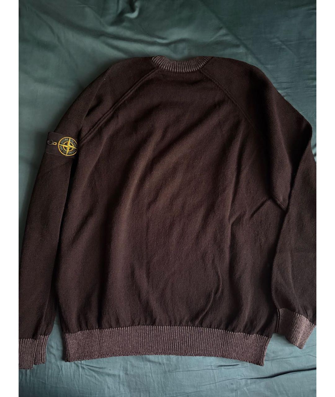 STONE ISLAND Черный хлопковый джемпер / свитер, фото 4